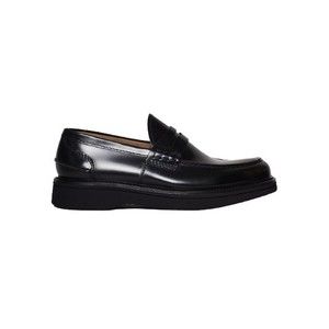 Green George Black Leather Moccasin - NWT